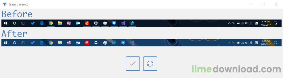 Windows 10 Taskbar Transparency