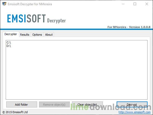 Emsisoft Decrypter for NMoreira