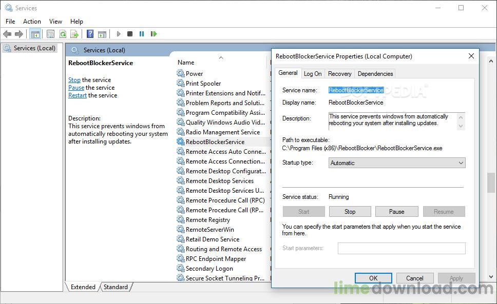 Windows 10 Reboot Blocker