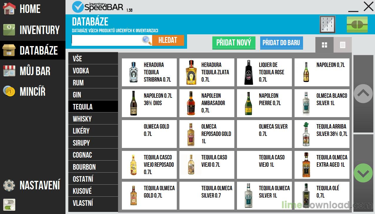 SpeedBAR inventura alkoholu