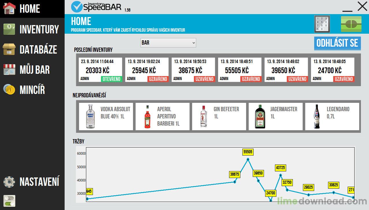 SpeedBAR inventura alkoholu