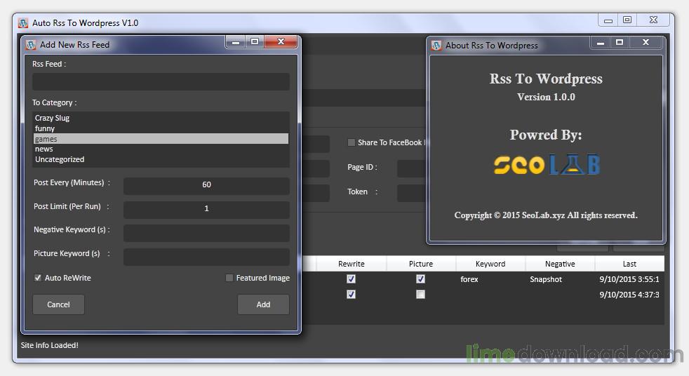 Auto Rss To WordPress