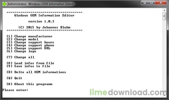 Windows OEM Information Editor