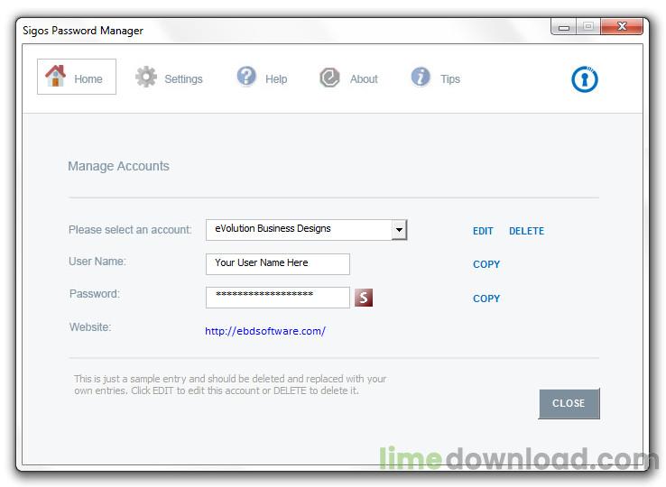 Sigos Password Manager