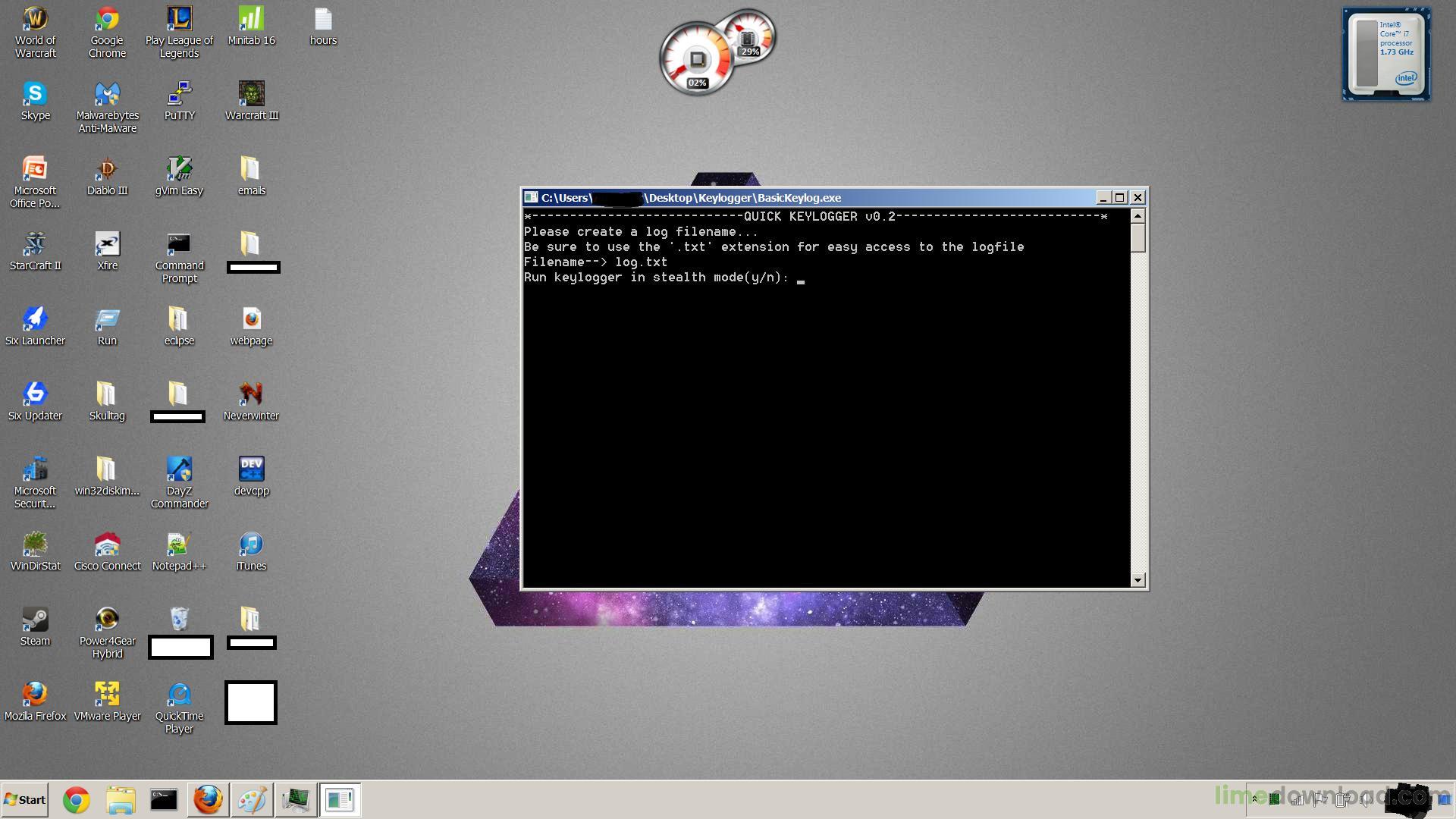 Shell Keylogger