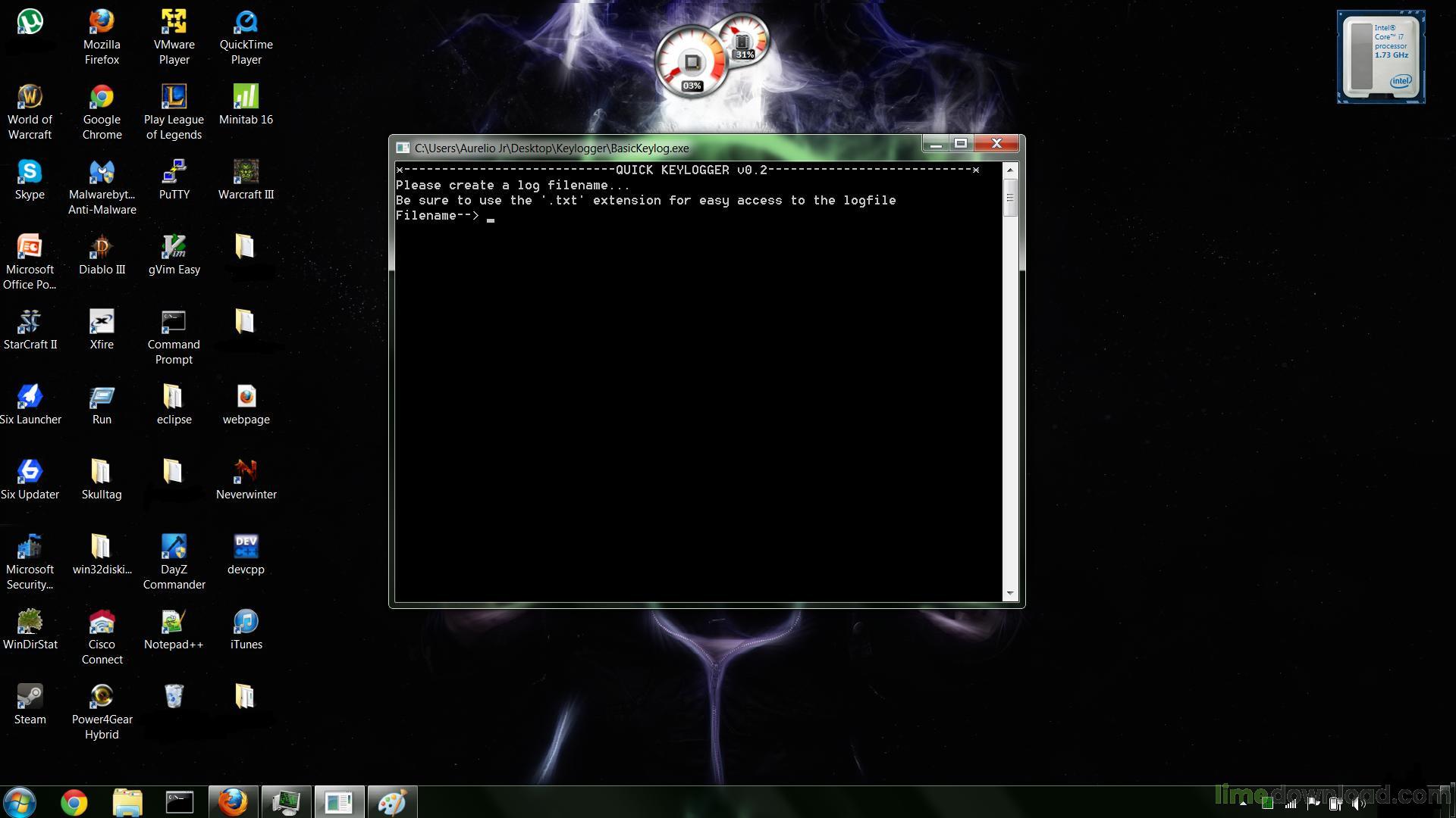 Shell Keylogger