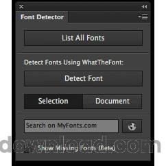 Photoshop Font Detector