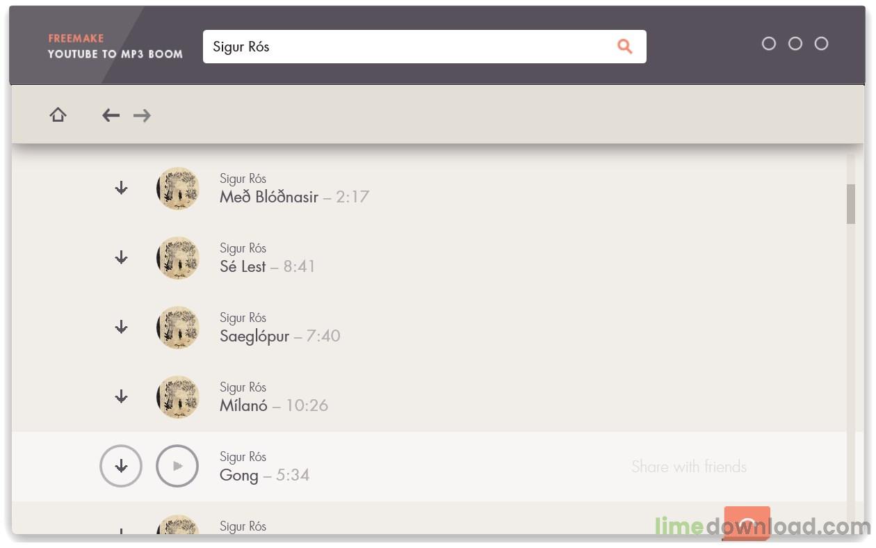 Freemake YouTube to MP3 Boom