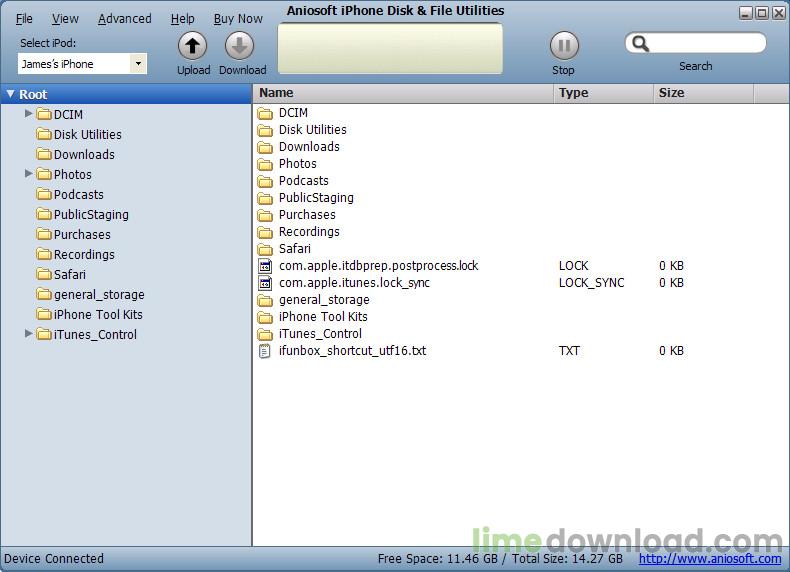 Aniosoft iPhone Disk Utilities