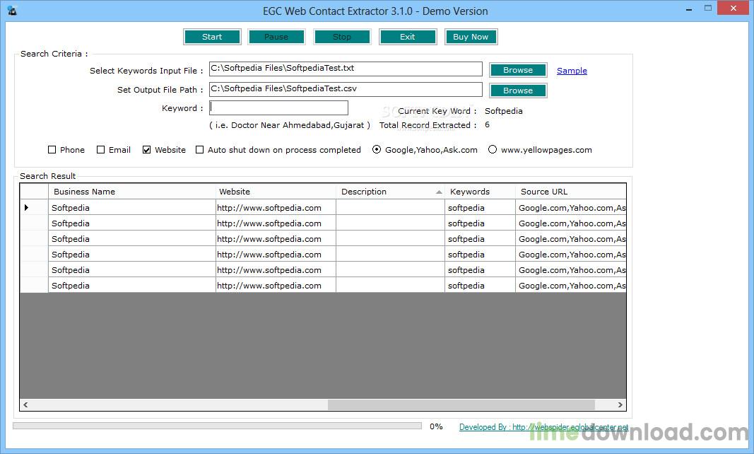 EGC Web Data Extractor