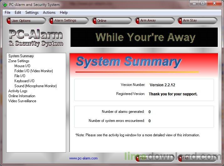 PC-Alarm and Security System