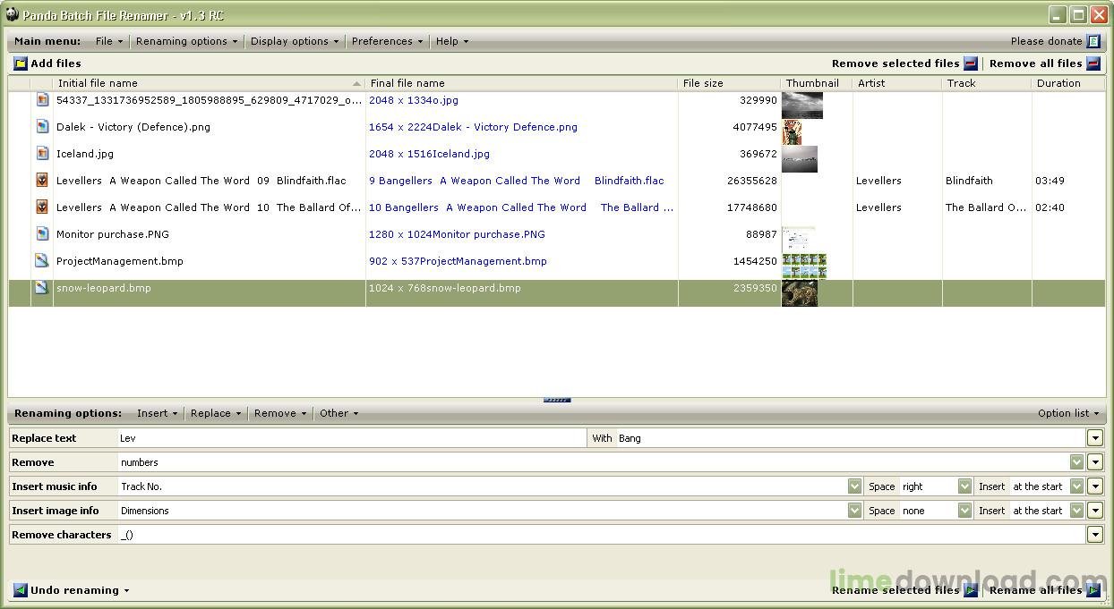Panda Batch File Renamer