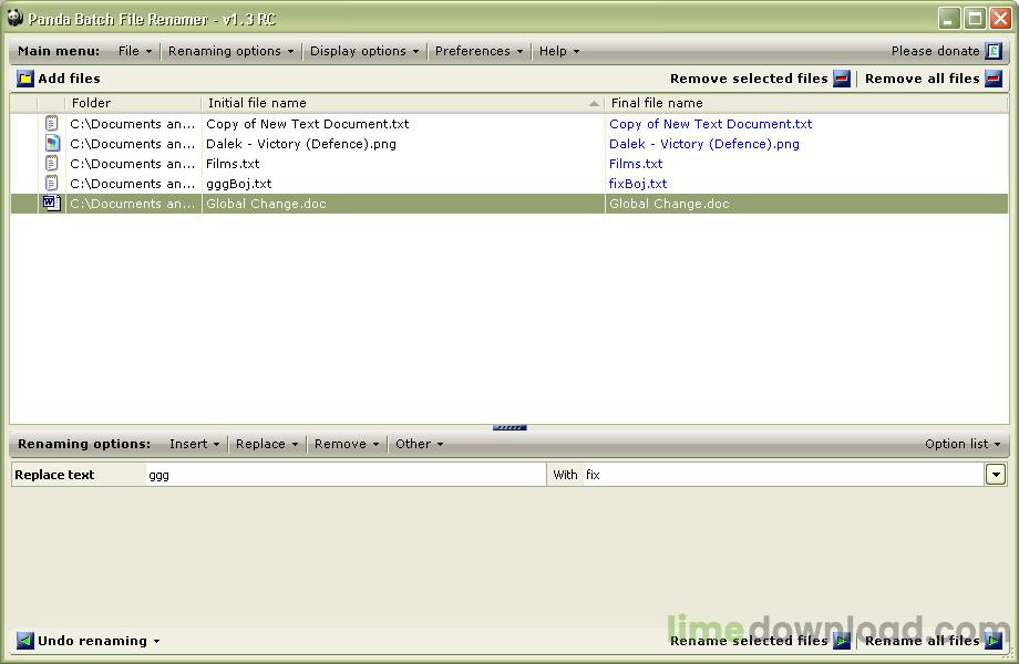 Panda Batch File Renamer