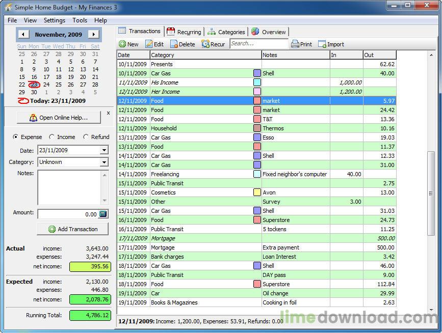 Simple Home Budget Lite