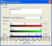 MSN Font Color Editor