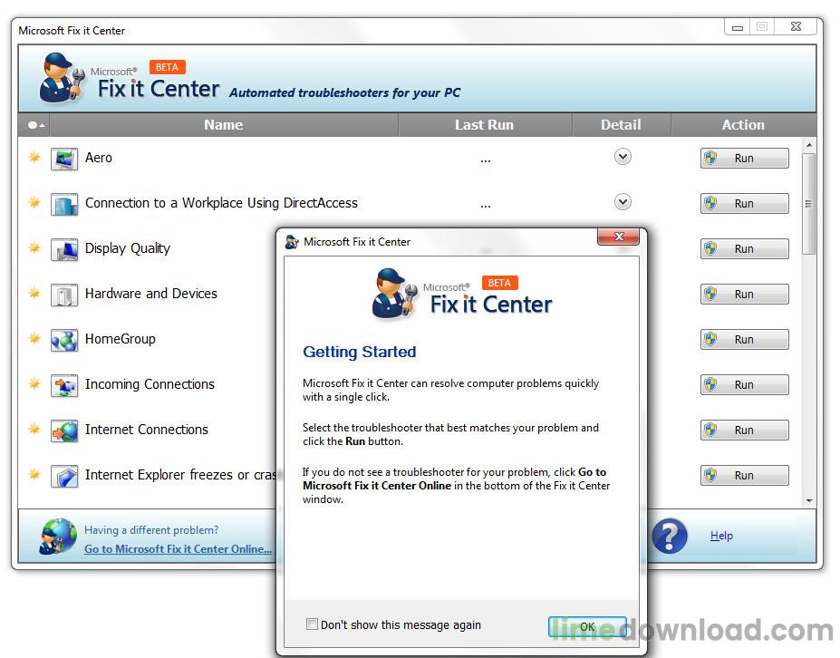 Microsoft Fix It Center