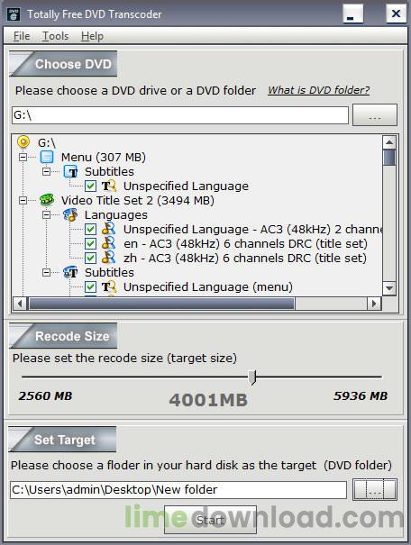 Totally Free DVD Transcoder