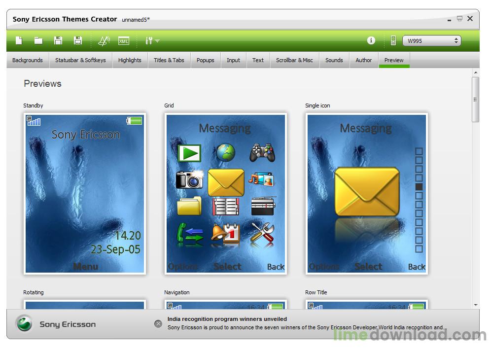 SonyEricsson Themes Creator