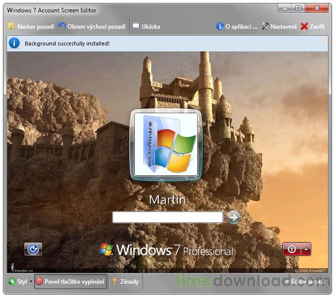 Windows 7 Logon Screen Editor