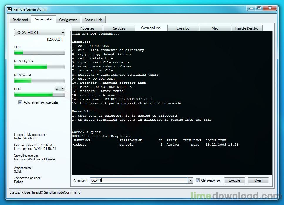 Remote Server Admin