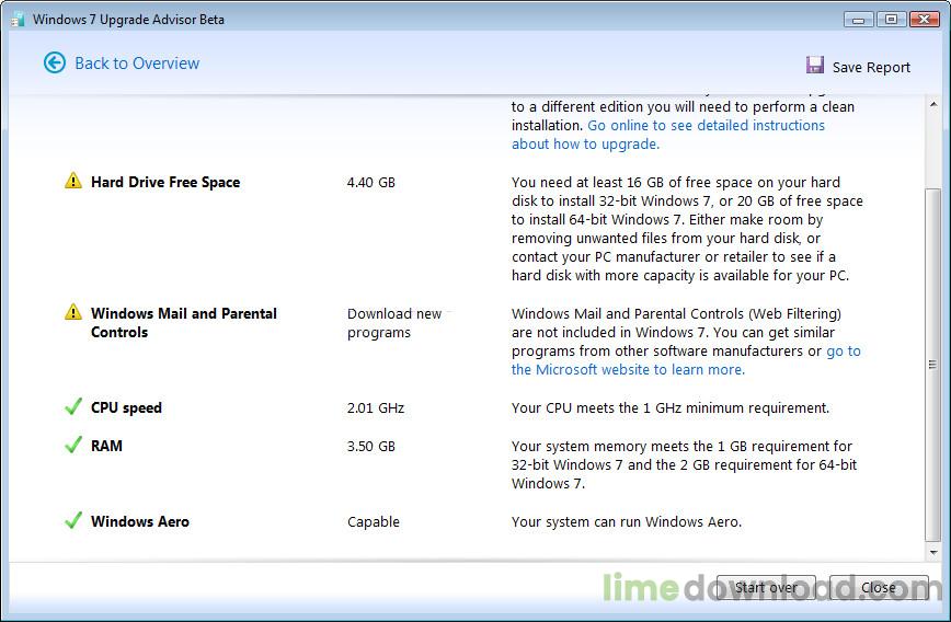 Windows 7 Upgrade Advisor