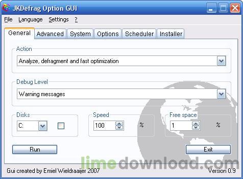 JkDefrag GUI