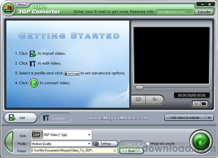 Leawo 3GP converter