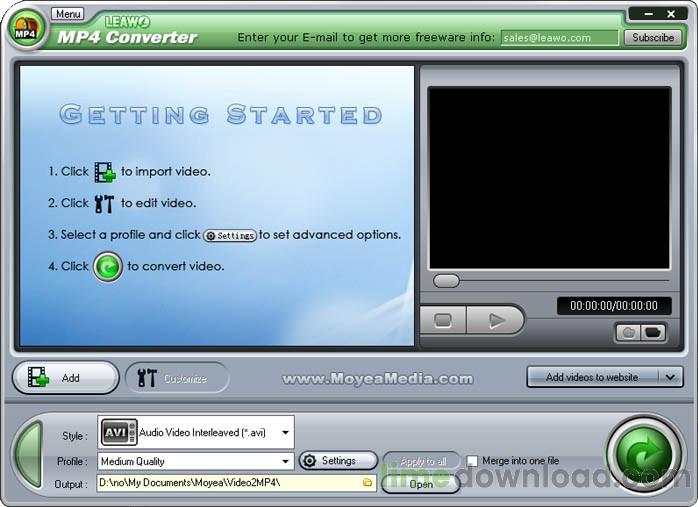 Leawo MP4 converter