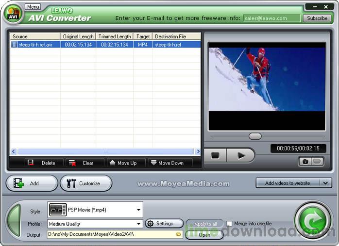 Leawo AVI converter