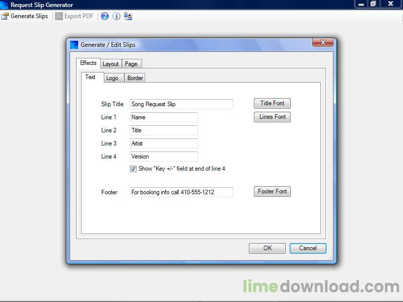 Request Slip Generator