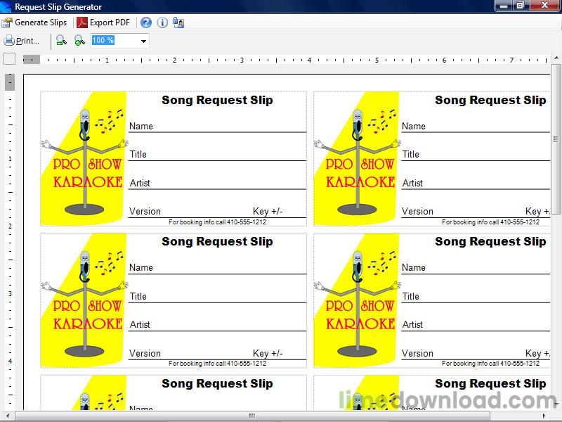 Request Slip Generator