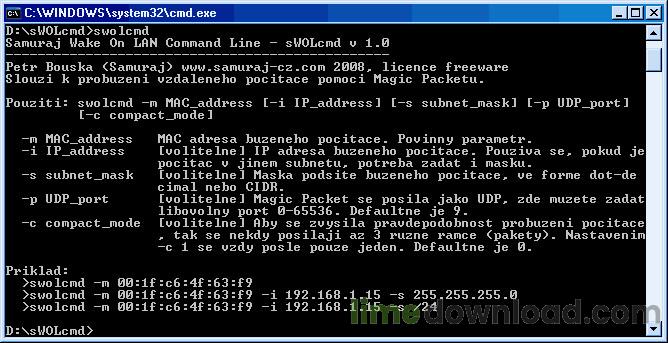Samuraj Wake On LAN Command Line