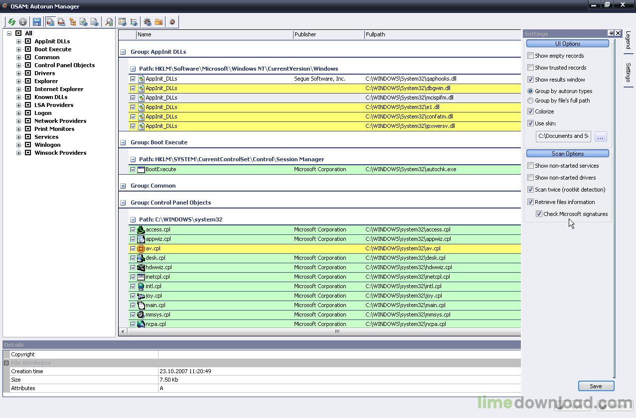 OSAM: Autorun Manager
