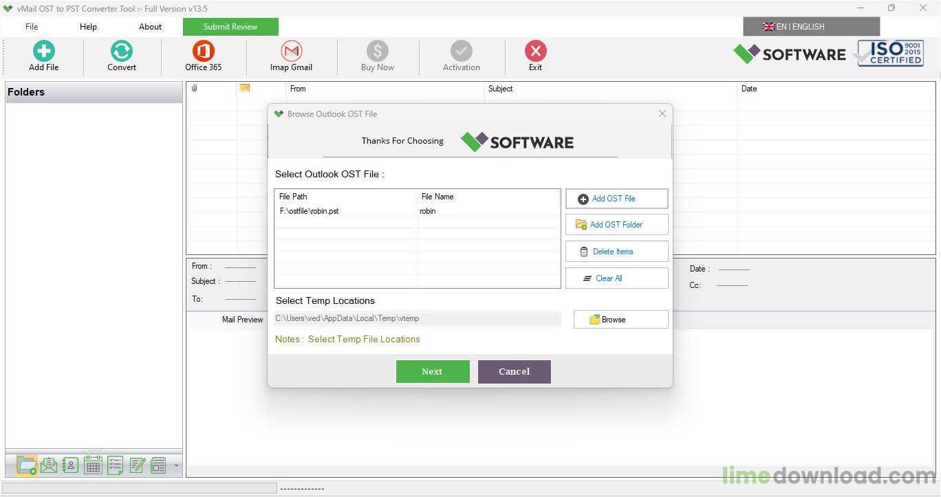 vMail OST to PST Converter