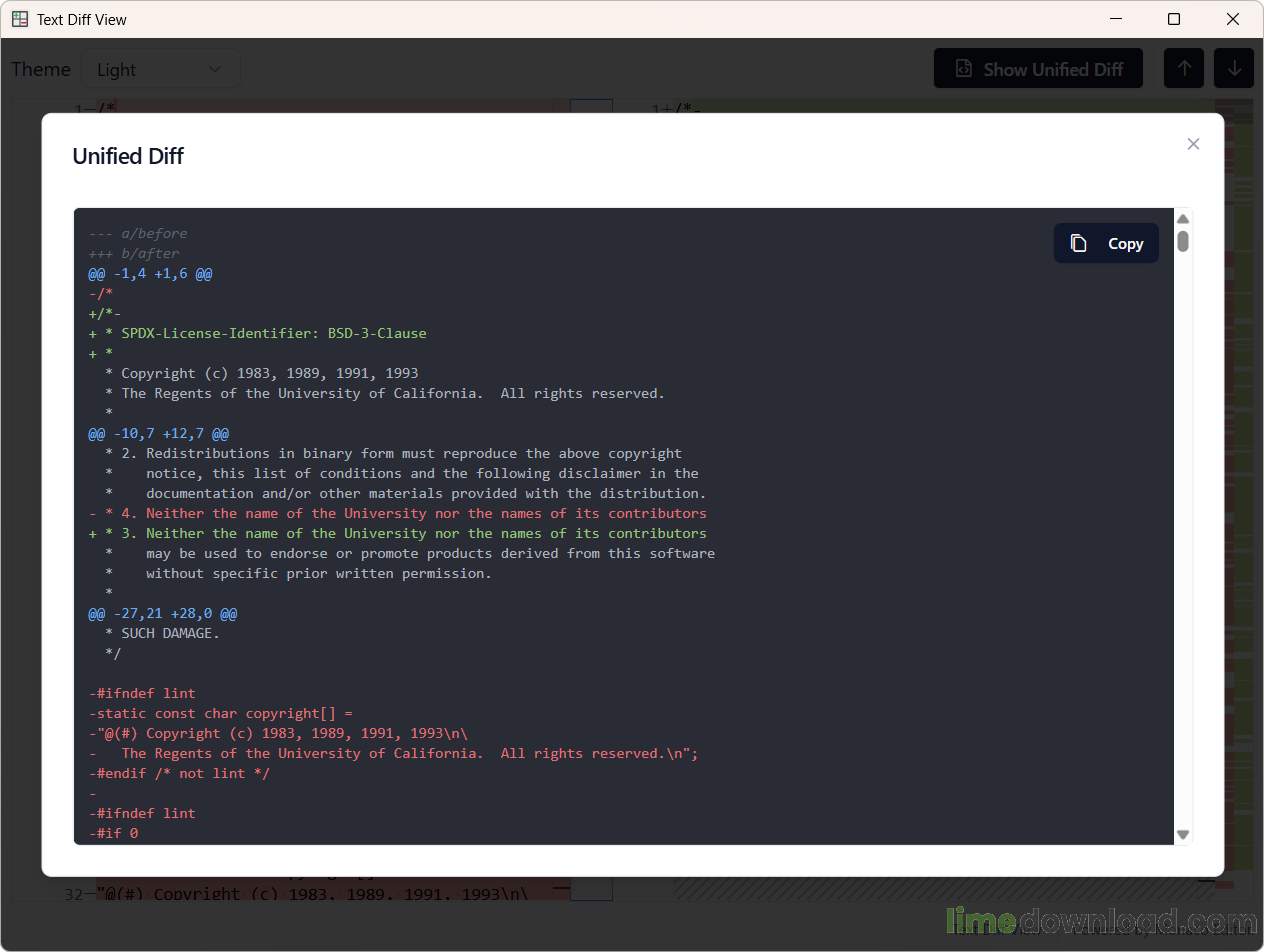 Text Diff View