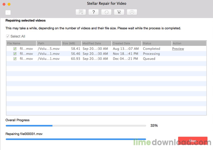 Stellar Repair for Video - Mac