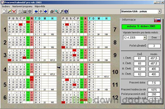 Pracovní kalendář