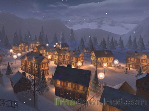Winter Town 3D Screensaver