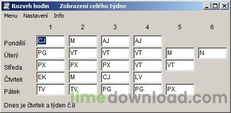 Rozvrh hodin