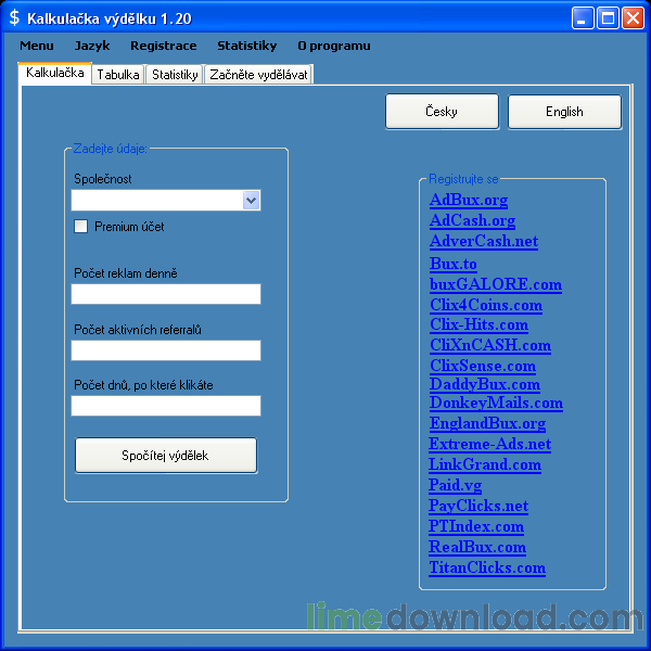 Kalkulačka výdělku